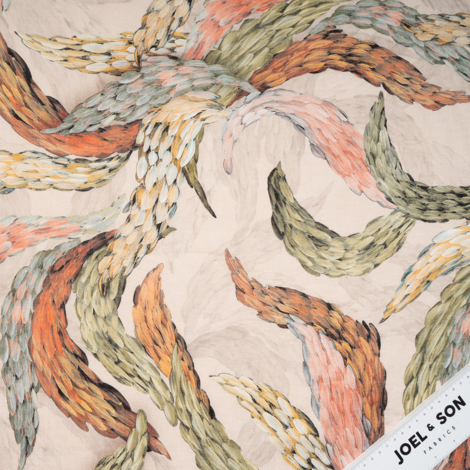 'Wheat Sheaf' Printed Pure Linen