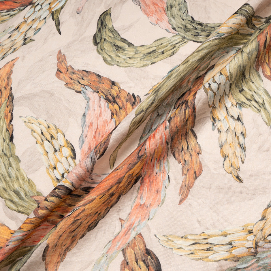 'Wheat Sheaf' Printed Pure Linen
