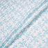 Blue Floral Embroidered White Linen