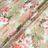 Red & Green Paisley Pure Silk Striped Chiffon