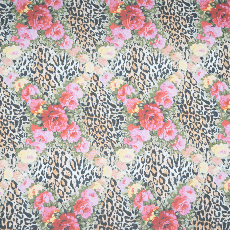Floral & Animal Printed Pure Silk Chiffon