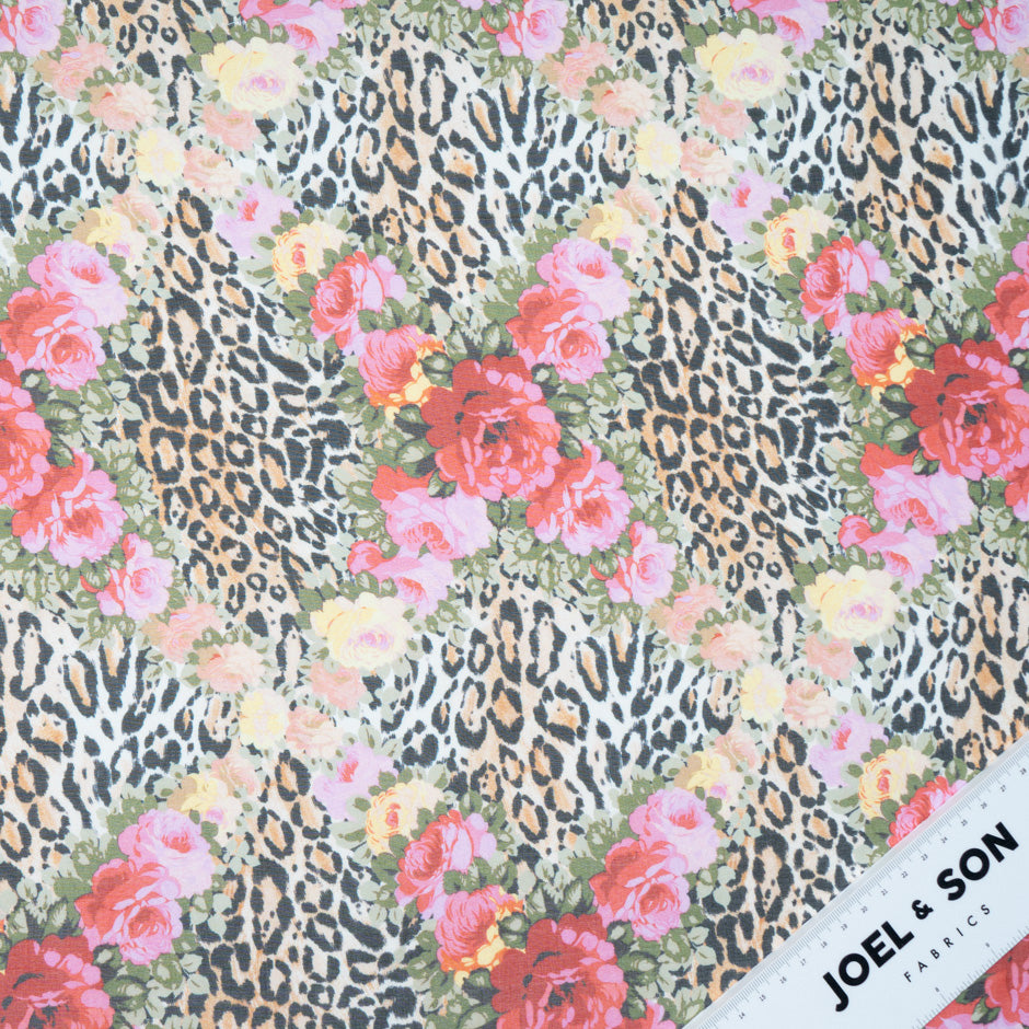 Floral & Animal Printed Pure Silk Chiffon