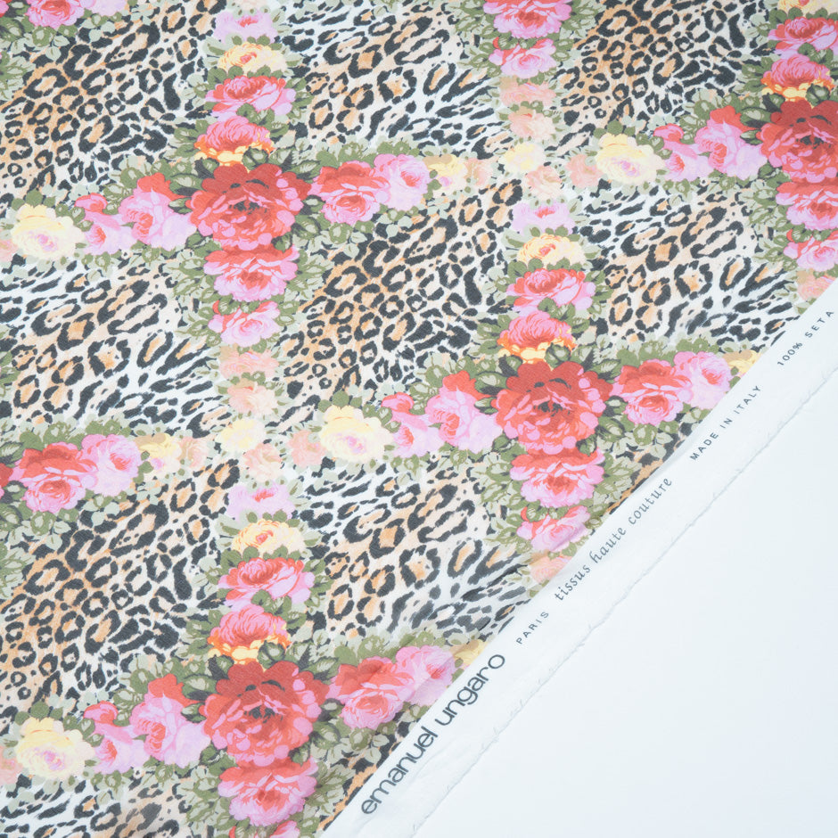 Floral & Animal Printed Pure Silk Chiffon