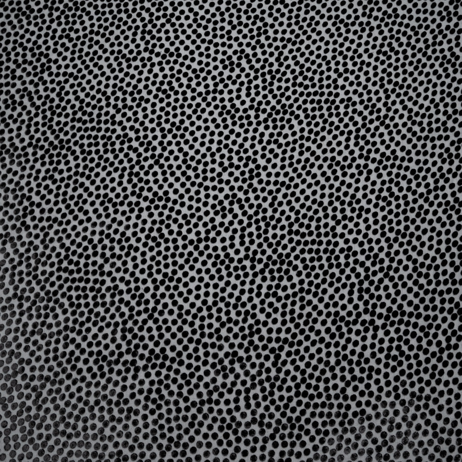 Jet Black Spotted Devoré Velvet