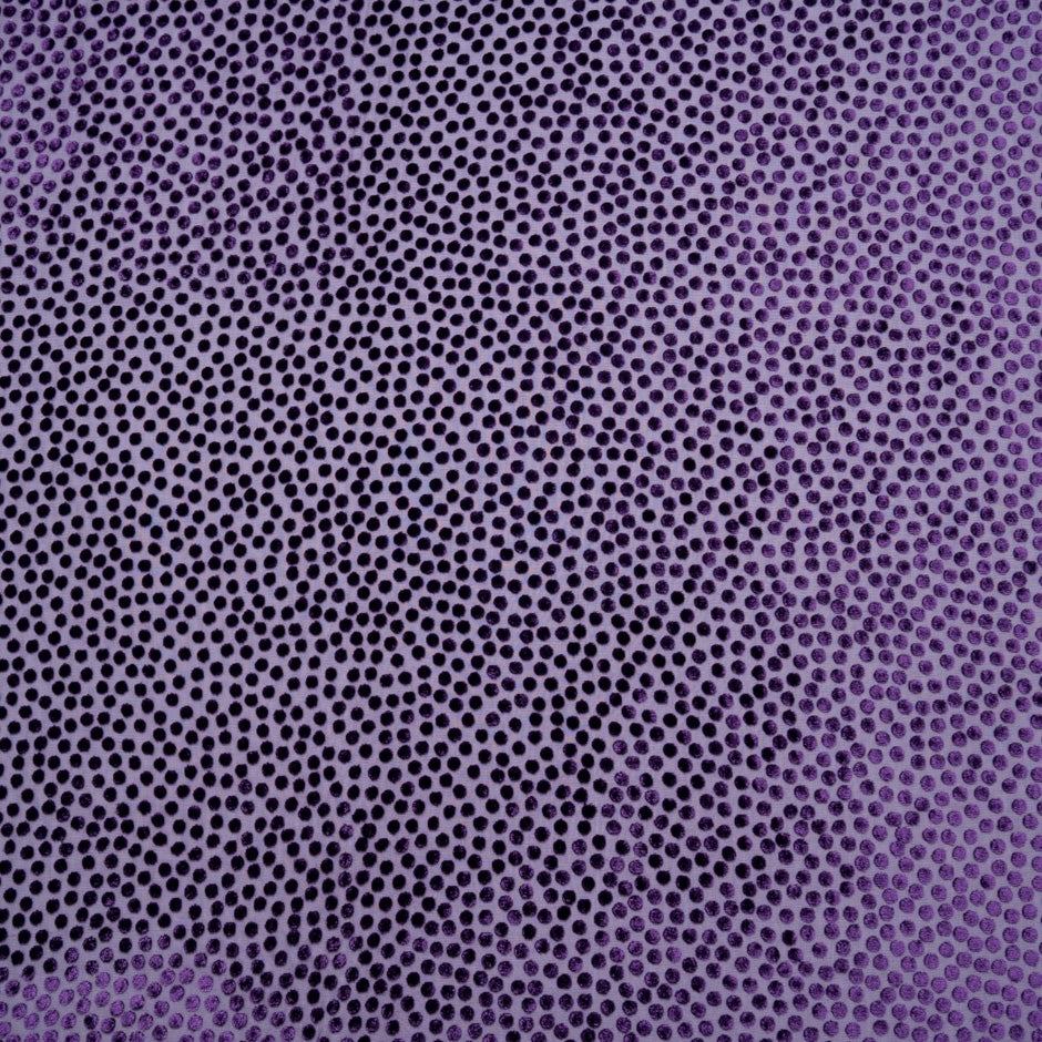 Dark Purple Spotted Devoré Velvet