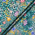 Floral & Turquoise Animal Printed Silk Crêpe de Chine