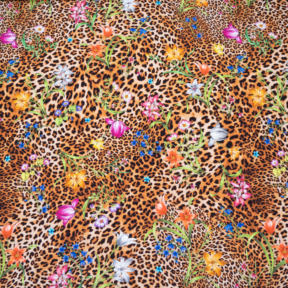 Floral & Animal Printed Silk Crêpe de Chine