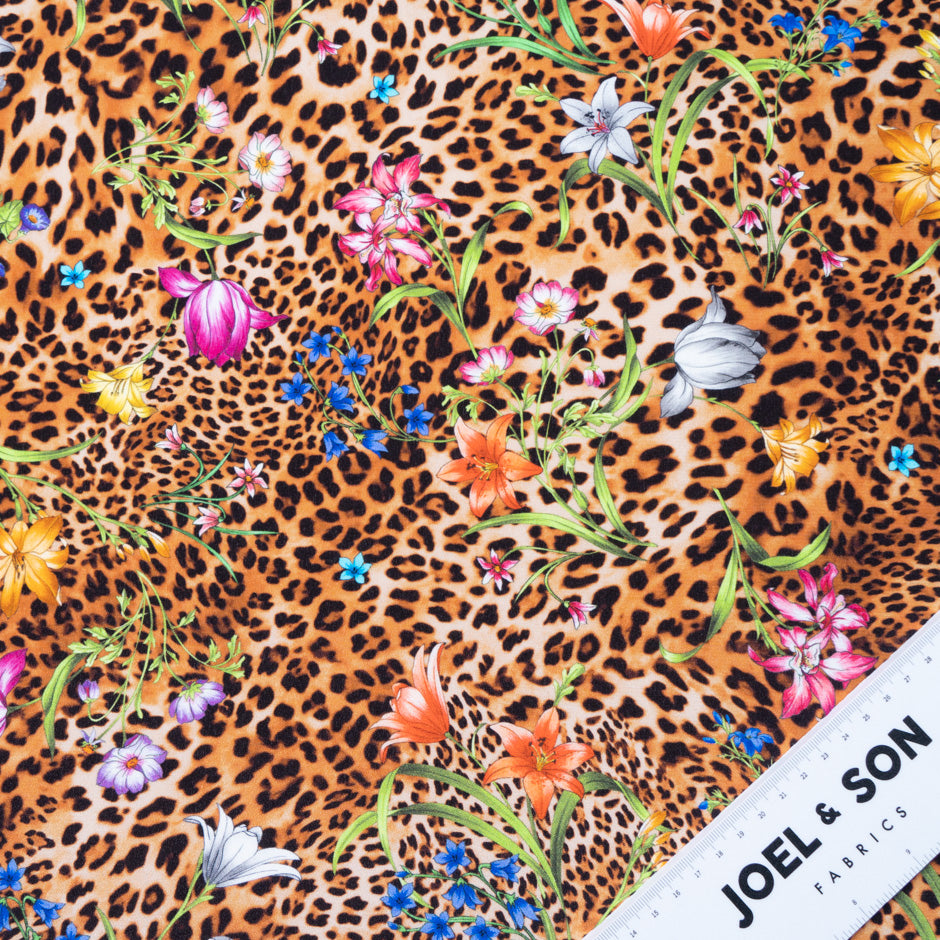 Floral & Animal Printed Silk Crêpe de Chine