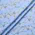 Posy Embroidered White Striped Blue Cotton