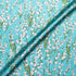 Lily of the Valley Printed Turquoise Silk Jacquard (A 95cm Piece)