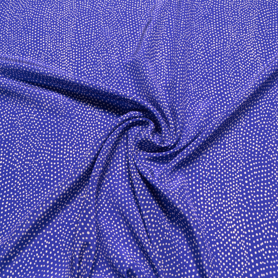 Purple Spotted Silk Crêpe de Chine