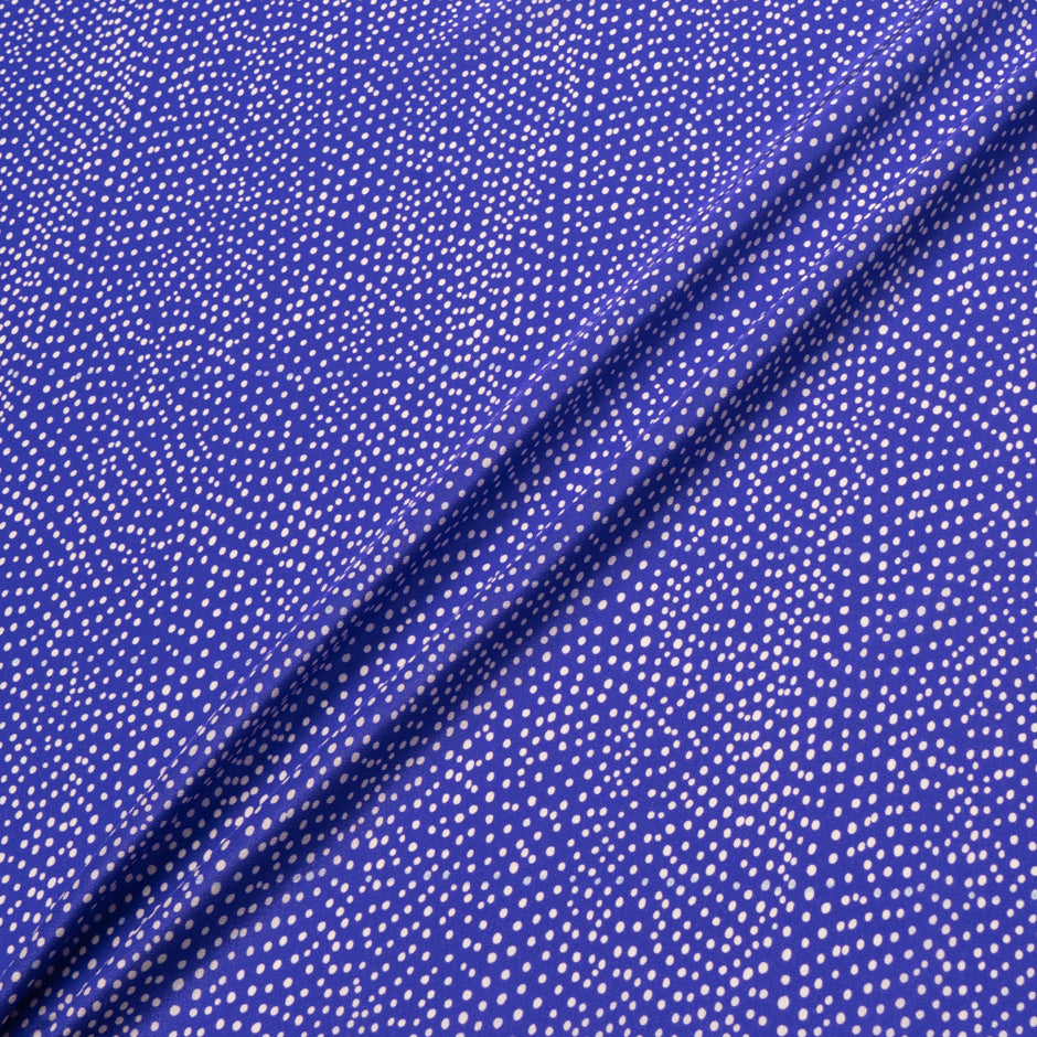 Purple Spotted Silk Crêpe de Chine