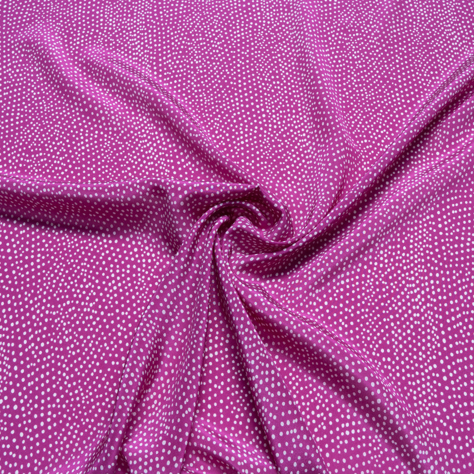 Magenta Spotted Silk Crêpe de Chine