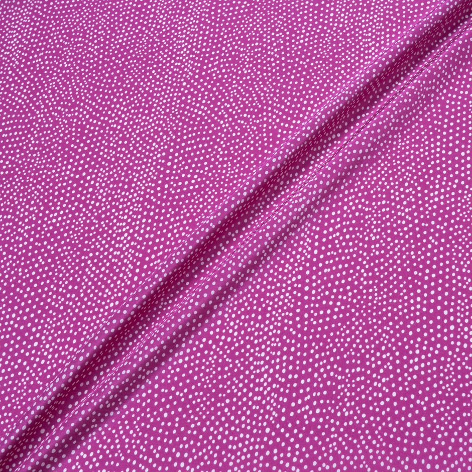 Magenta Spotted Silk Crêpe de Chine