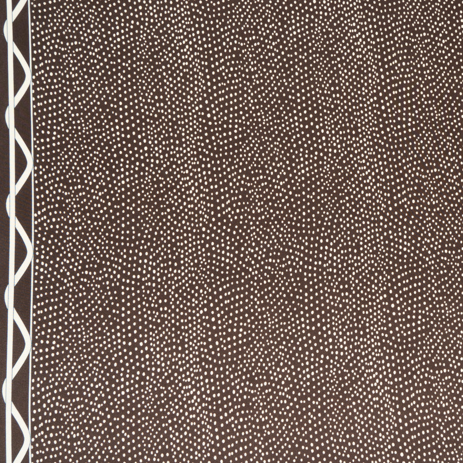 Brown Spotted Silk Crêpe de Chine