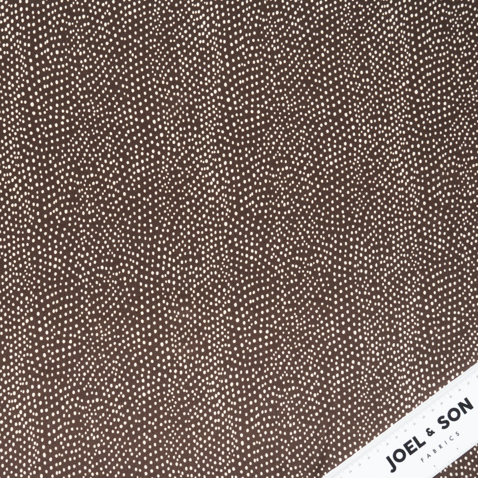 Brown Spotted Silk Crêpe de Chine