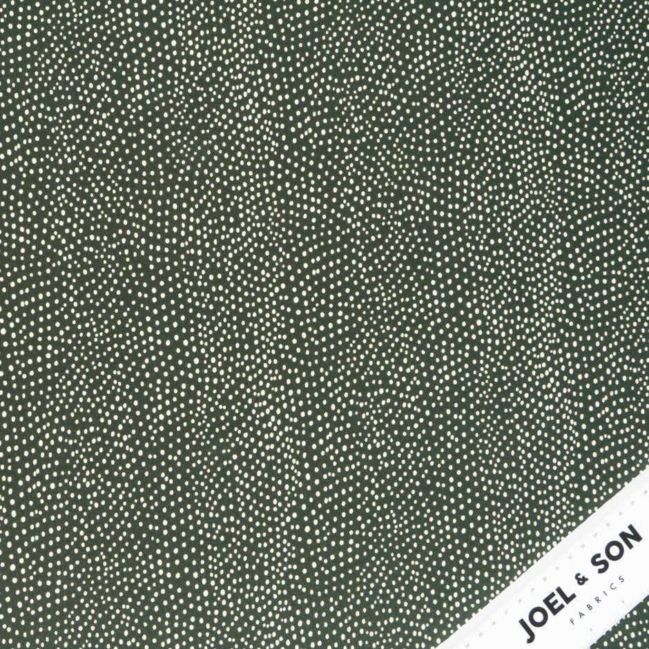 Bottle Green Spotted Silk Crêpe de Chine