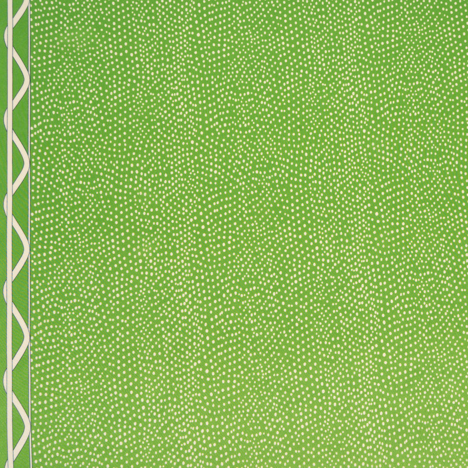 Apple Green Spotted Silk Crêpe de Chine