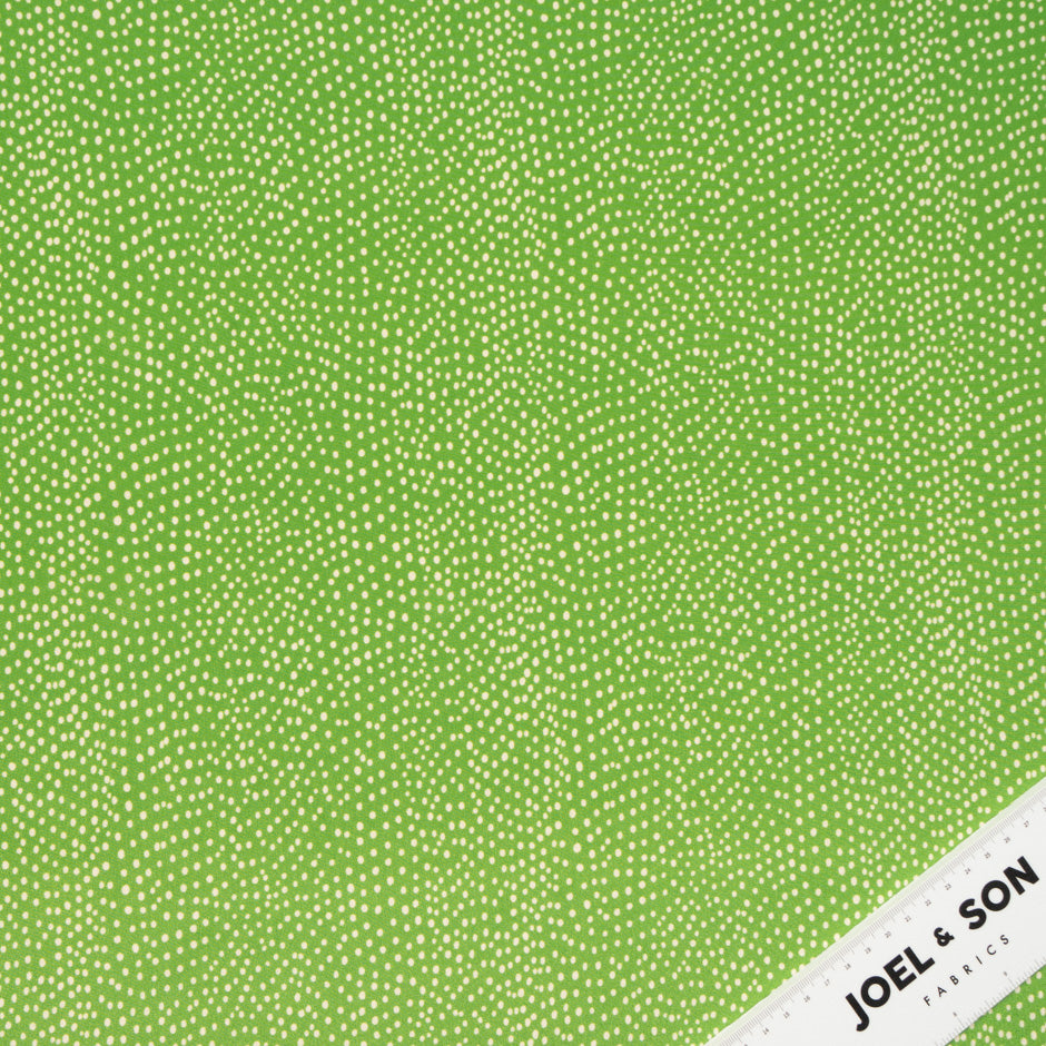 Apple Green Spotted Silk Crêpe de Chine