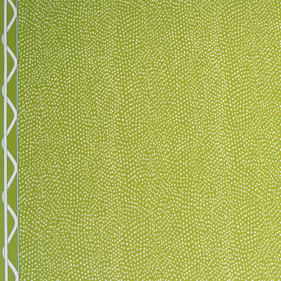 Pea Green Spotted Silk Crêpe de Chine