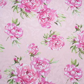 Pink Floral Printed Pink Vision Printed Silk Jacquard