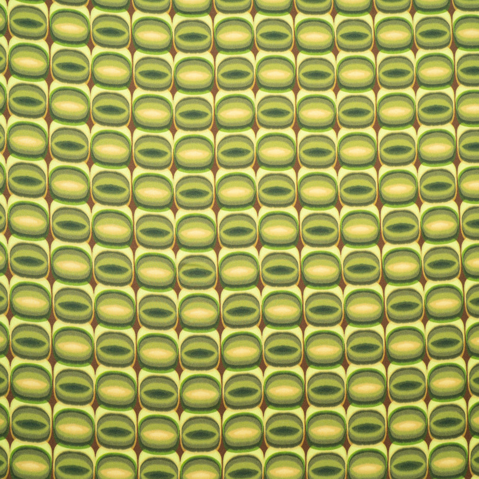 Lime Green Geo Pure Silk Twill
