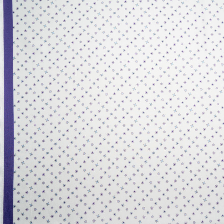 Lilac & Blue Double Printed Silk Twill