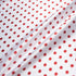 Red Spotted White Silk Blend Mikado