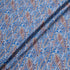 Blue & Orange Paisley Printed Silk Jacquard