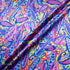 Cerise, Chartreuse & Blue Paisley Silk Satin