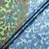 Blue & Yellow Paisley Printed Silk Blend Twill
