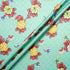 Multi Floral Printed Mint Green Silk Blend Twill