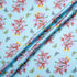 Butterfly & Floral Printed Sky Blue Silk Blend Twill