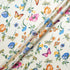Butterfly & Floral Printed Cream Silk Blend Twill