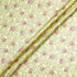 'Sketched' Floral Printed Yellow Silk Blend Twill