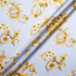 Yellow Floral Printed Lilac Silk Blend Twill