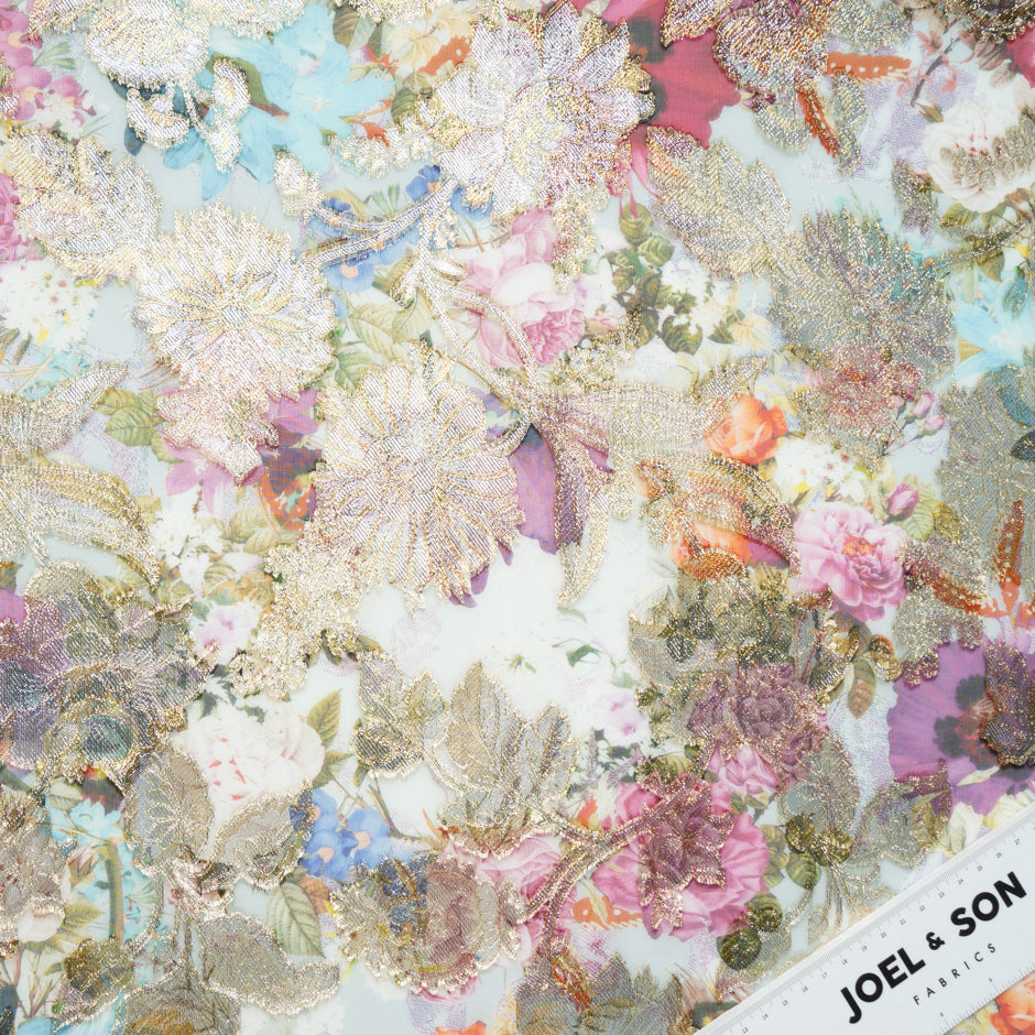 Multi Floral Printed Pure Silk Georgette