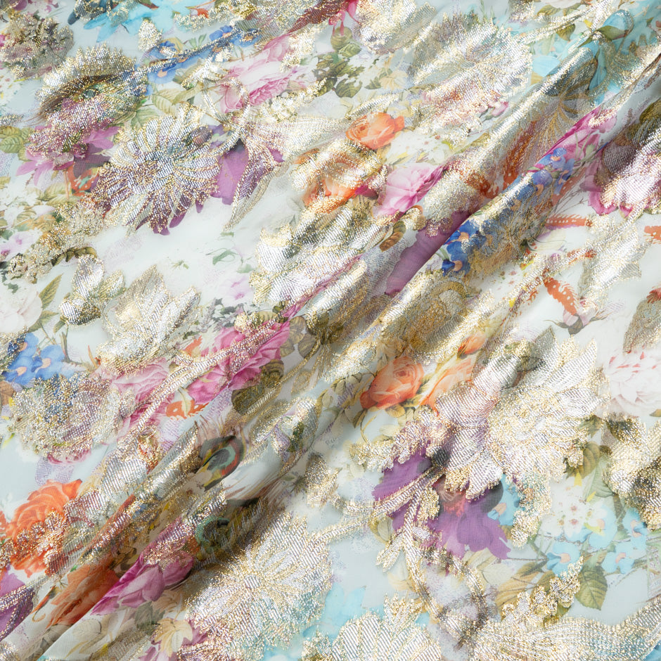 Multi Floral Printed Pure Silk Georgette