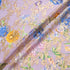 Floral Printed Pink Cotton Metallic Jacquard Voie