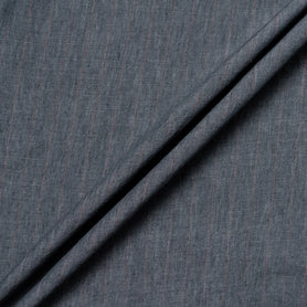 Dark Blue & Brown Striped Handkerchief Linen
