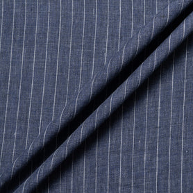 Navy Blue & White Striped Handkerchief Linen