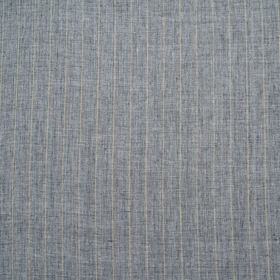 Grey & Beige Striped Handkerchief Linen