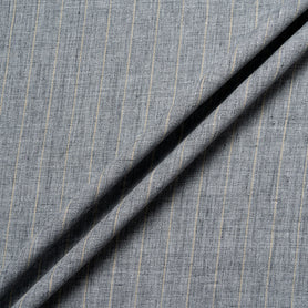 Grey & Beige Striped Handkerchief Linen