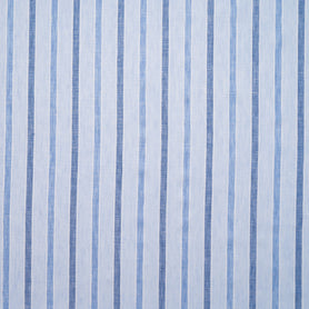 Two-Tone Blue & White Striped Handkerchief Linen