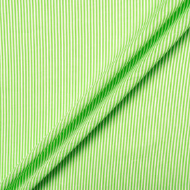 Bright Green & White Striped Handkerchief Linen