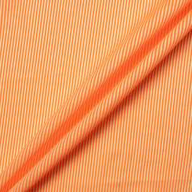 Fluorescent Orange Striped Handkerchief Linen