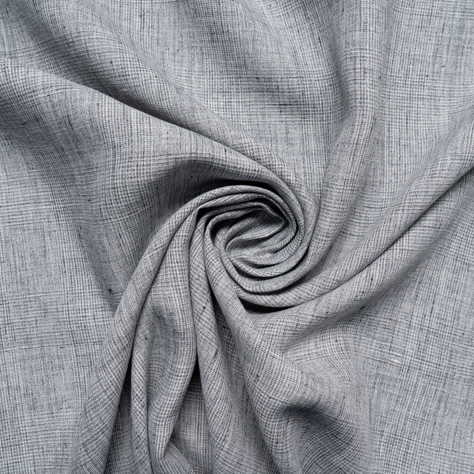 Soft Grey Prince of Wales Checkered Linen