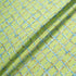 Blue 'Bamboo' Printed Green Silk Twill