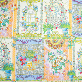 Multi-Coloured Patchwork Printed Pure Silk Twill