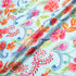 Multi Floral Printed Blue Pure Silk Twill